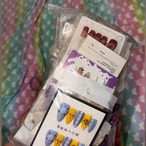Super special for 1 day only medium size bag with 40 homemade press on